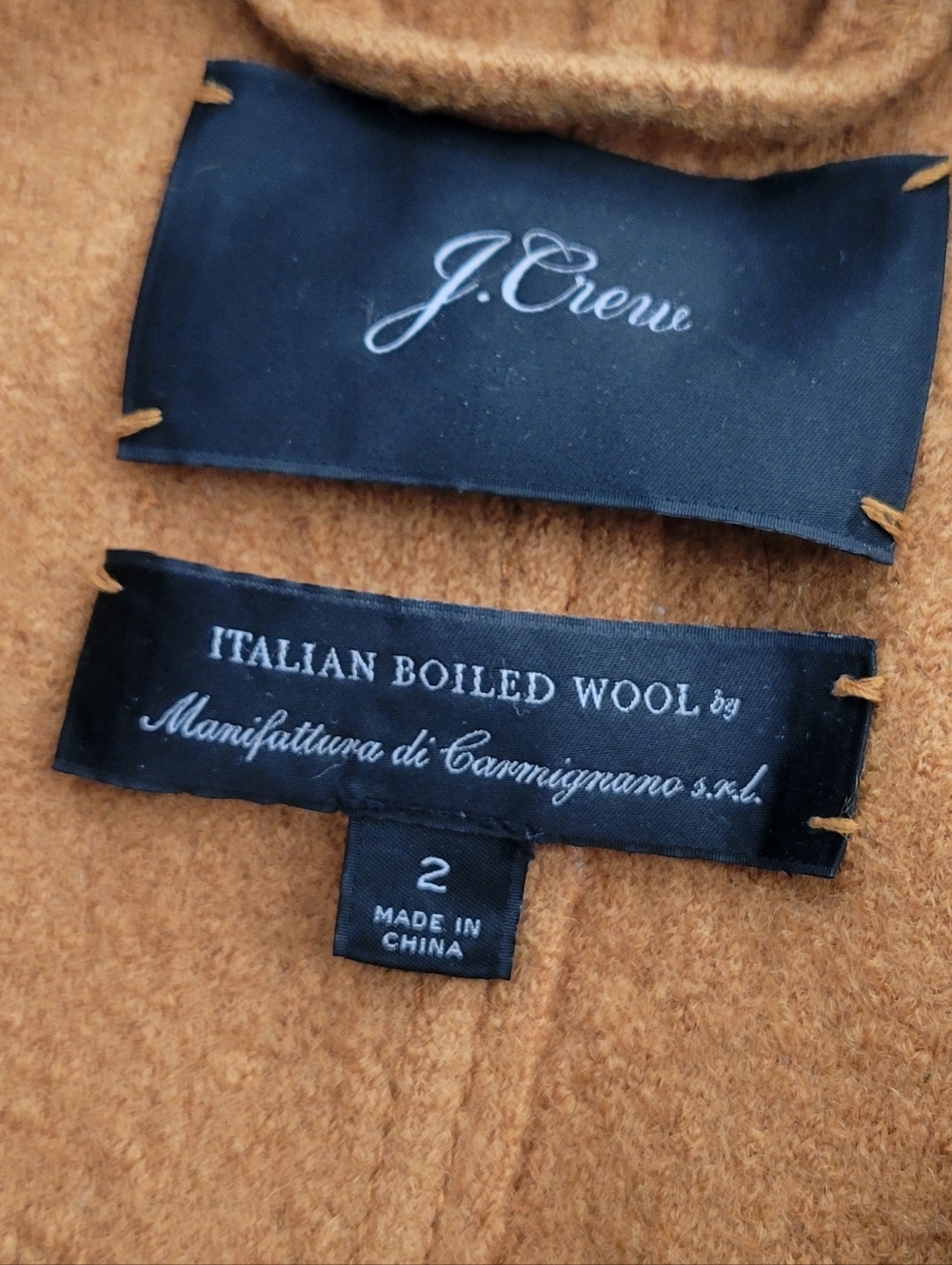 J.crew ITALIAN BOILED WOOL Womens Camel Wool-Blend Single Button Coat - Picture 7 of 8